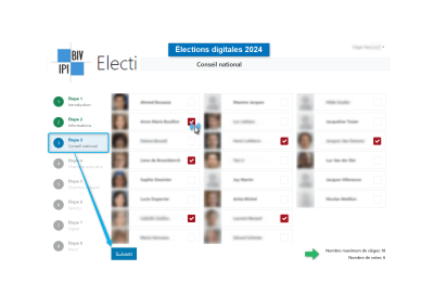site web Vote - Etape 3