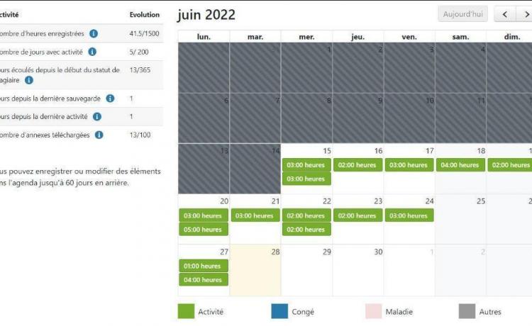 Outil de stage screenshot