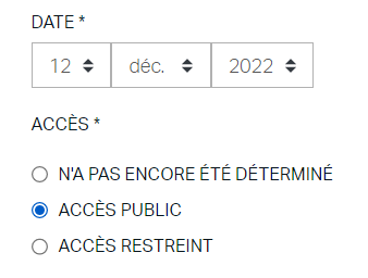 Déterminer l'accès à la seance